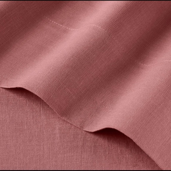 Casaluna Bedding Casaluna King 0 Washed Linen Solid Sheet Set Rose